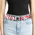 thumbnail image 5 of Buckle-Down Belt, Seatbelt Buckle Belt, Candy Cane Stripe White Red, Youth 22 to 32 Inches, 5 of 9