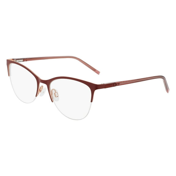 Dkny DK3006 650 Women's Burgundy Metal Half Rim Frame Eyeglasses