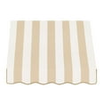 thumbnail image 2 of Awntech 4.375 ft Dallas Retro Fixed Awning Acrylic Fabric, Linen/White Stripe, 2 of 2