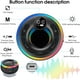 thumbnail image 5 of Altavoz de ducha bluetooth, altavoz Bluetooth portátil con ventosa, altavoz impermeable ipx7, Bluetooth inalámbrico 5.3 con luz rgb, micrófono incorporado, ducha, aire libre, sonido envolvente de alta, 5 of 6