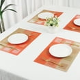 thumbnail image 7 of Unique Bargains Placemats Set of 6 for Dining Table Decor Washable Table Mat Gray Orange, 7 of 7