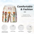 thumbnail image 5 of Sigee Black African Woman Print Mens Swim Trunks with Compression Liner Quick Dry Swim Stretch Beach Shorts with Pockets,S-3XL, 5 of 7