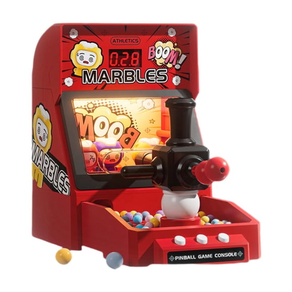 Lipstore Machine de Jeu de Marbre Jeux de Table Jeux de Marbre pour Enfants de 4 5 6 Ans Garçons Filles Rouge