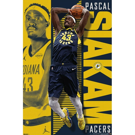 NBA Indiana Pacers - Pascal Siakam 25 Wall Poster, 22.375" x 34"