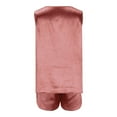 thumbnail image 5 of BLVB Women Silk Pajama Set Soft Satin V Neck Tank Top and Shorts 2 Piece Pjs Lounge Sets Sleepwear Gift for Women, 5 of 7