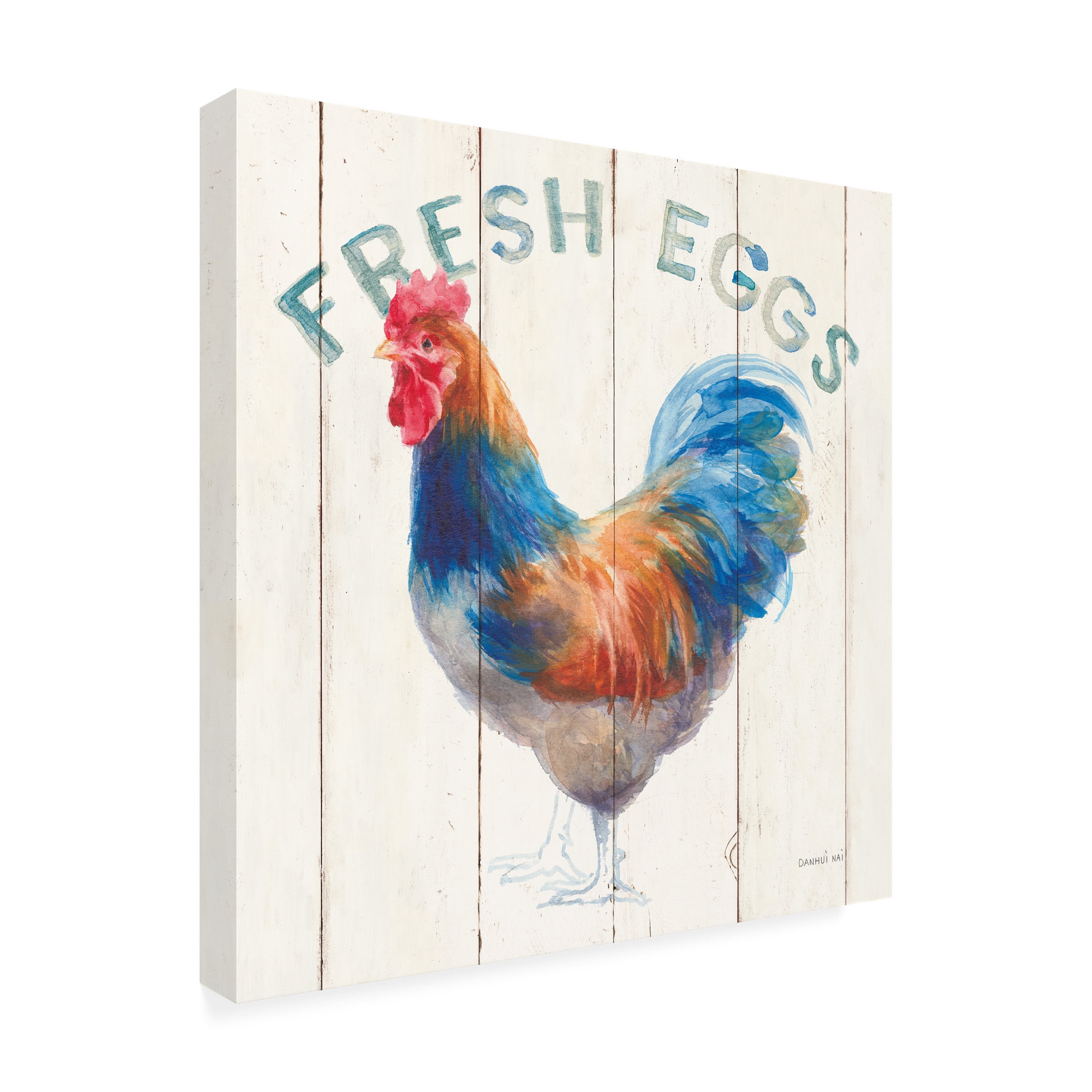 Trademark Fine Art 'Fresh Eggs Hen' Canvas Art by Danhui Nai