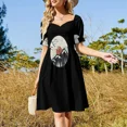 thumbnail image 4 of Vestido sin mangas de disco de vinilo retro japonés, vestidos de noche para damas, vestido para embarazadas, vestido de cóctel., 4 of 7
