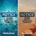 thumbnail image 6 of (2 Pack) Caution Please Do Not Overload Washer Or OSHA Notice Sign 10 Inch X 7 Inch Plastic Sign, Weather Resistant, UV Protected for Workplace, Business, and Construction Site, Made in, 6 of 8