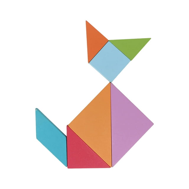 Kids Tangrams, Educational Tangram Toys Exercise Logical Thinking Bookclip Design for Kindergarten