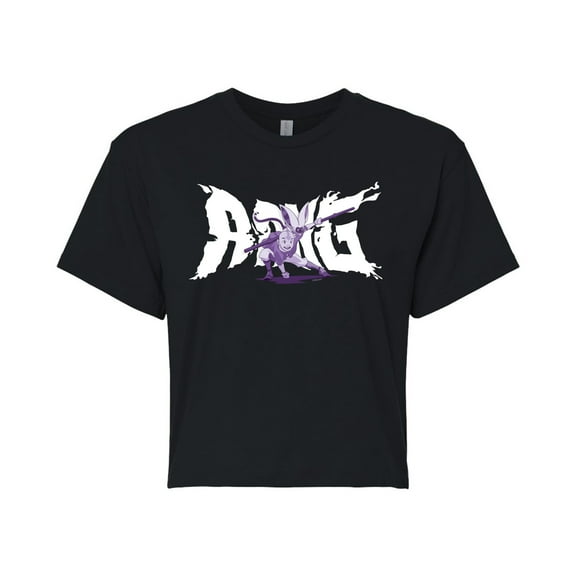 Avatar - The Last Airbender - Aang Momo Happy - Juniors Cropped Cotton Blend T-Shirt