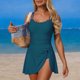 thumbnail image 3 of Trajes de Baño de Cintura Alta para Mujeres Traje de Baño de Moda de Malla de Cuello en V, Trajes de Baño de Cuello Alto para Mujeres con Cobertura, 3 of 5
