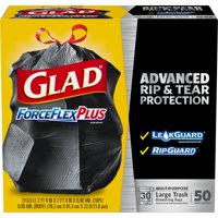 Glad ForceFlexPlus Drawstring Large Trash Bags - 30 gal - 50 ct