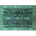 thumbnail image 1 of Ahgly Company Indoor Rectangle Oriental Turquoise Blue Industrial Area Rugs, 8' x 10', 1 of 4