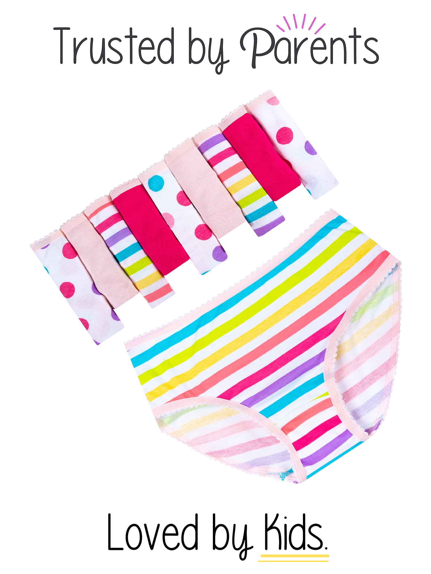 Little Star Toddler Girl 10Pk Underwear Panties, Size 2T-5T
