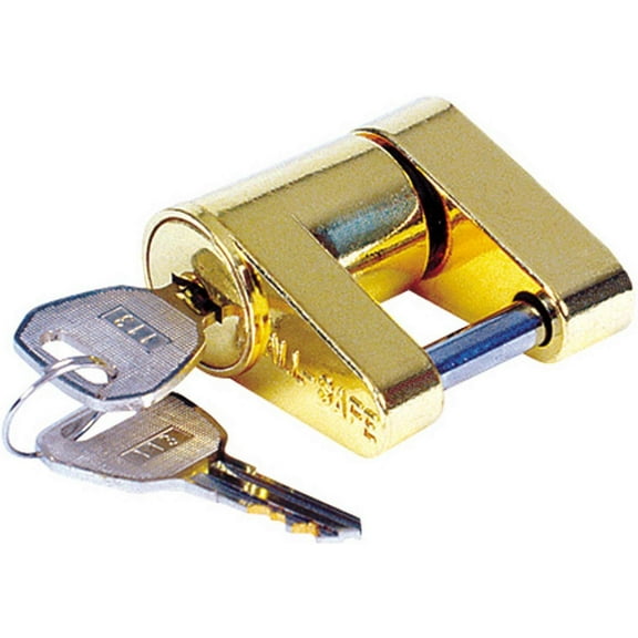 Reese 7006600 Trailer Hitch Coupler Lock Brass with Flat Key Shape