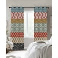 thumbnail image 3 of Boho Blackout Curtains 72 Inches Long for Bedroom,Colorful Striped Ethnic Modern Geometric Abstract Art Thermal Insulated Room Darkening Black Out Window Curtain Panels Grommet Drapes for Living Room, 3 of 8