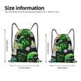 thumbnail image 4 of Bolsa con cordón clásica de Rick y Morty, plegable, para deportes, fitness, unisex, bolsa de viaje para deportes de playa, pequeña, 4 of 8