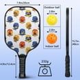 thumbnail image 4 of Pickleball Paddles Set,Pioneer Flower Floral Print Pattern Fiberglass Surface Pickleball Racket Set with 2 Indoor Outdoor Pickleball Balls and Pickleball Bag,Pickle-ball Equipment, 4 of 6