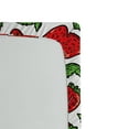 thumbnail image 2 of Ambesonne Fruit Fitted Sheet, Juicy Strawberries Leaves, Queen Size, Red Fern Green, 2 of 2