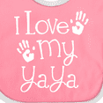 thumbnail image 4 of Inktastic I Love My Yaya Grandchild Boys or Girls Baby Bib, 4 of 4