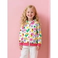 thumbnail image 3 of Emy Dola Girls Zip Up Hoodie Jacket Toddler Unicorn Rainbow Floral Sweatshirt Kids Hooded Coat Casual Outerwear 2-7 Years, 3 of 8