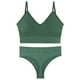 thumbnail image 3 of WILLBEST Brasier Mujer Push Up Conjunto De Lencería De 2 Piezas Con Escote En V Y Sin Costuras Para Mujer, Sin Relleno, Sujetador Y Tanga, 3 of 3
