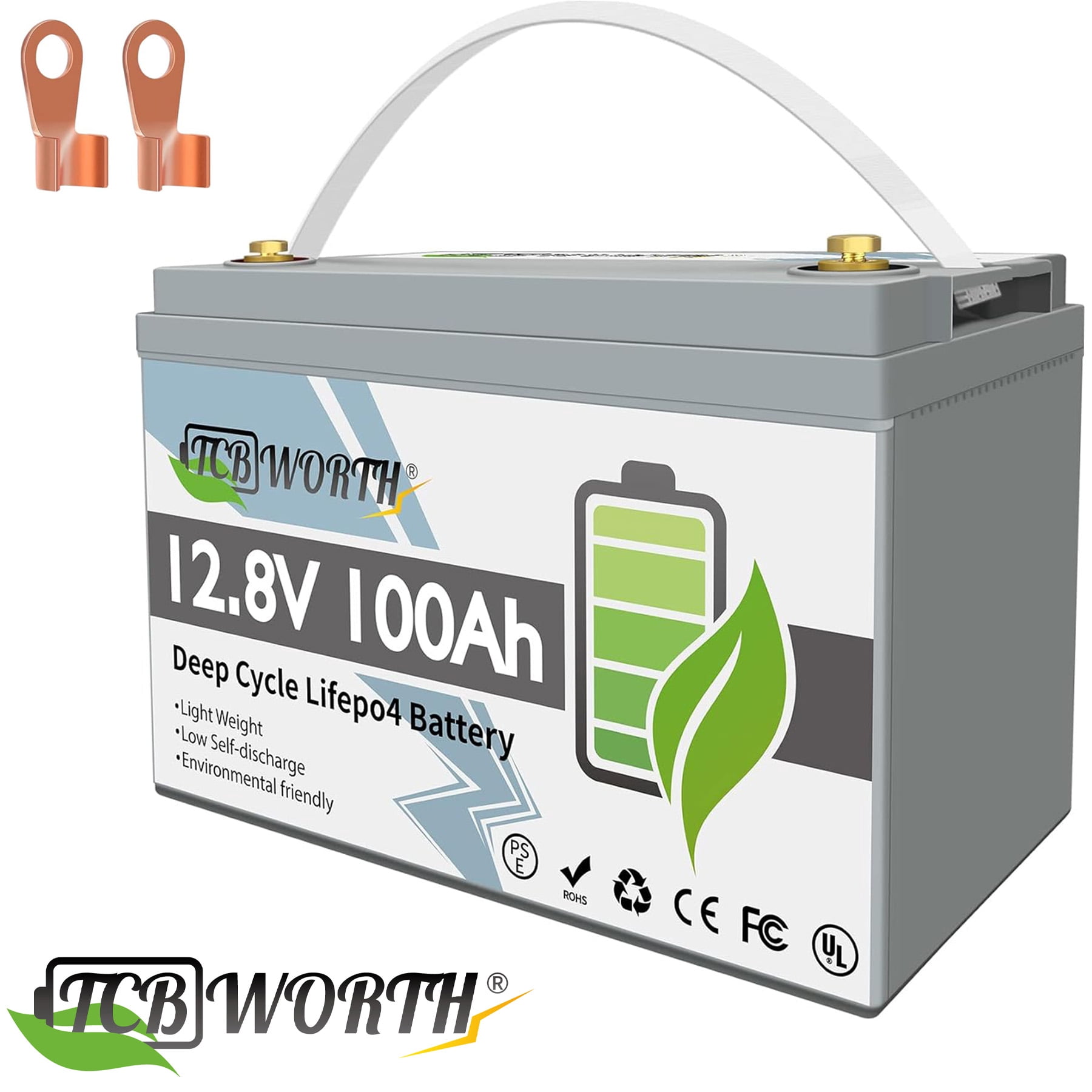 12V 100Ah BCI Group 31 LiFePO4 Battery,15000+ Deep Cycles,Built in 100A BMS,TCBWORTH Lithium Batteries for RV,Solar,Camper,Trolling Motor,off-Grid,Marine