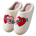 thumbnail image 4 of Pantuflas mullidas muy buen gusto para mujer antideslizantes cómodas y cómodas para el invierno (38-39 Love), 4 of 8