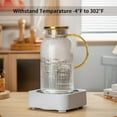 thumbnail image 6 of Ribbed Glass Pitcher, Classic Vertical Stripes Glass Ribbed Pitcher with Lid, Glass Water Carafe for Cold Brew, Coffee, Lemonade, Iced Tea,Beverage, Heat Resistant Water Glass Jug, 6 of 10