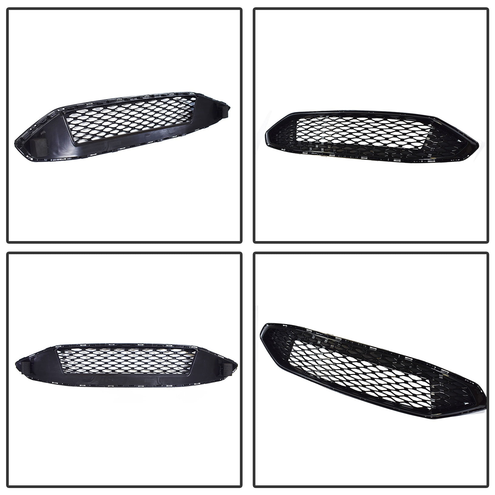 Grill Inserts Front Bumper Grille Fits for 2017 2018 Ford Fusion 4