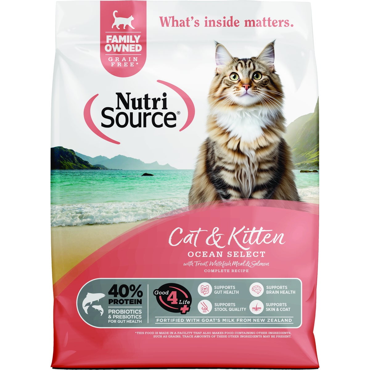 NutriSource Grain Free Cat & Kitten Ocean Select, 4LB (Pack of 1)