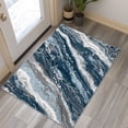 thumbnail image 4 of KUETH Doormat 2x3 Machine Washable Entryway Rugs Distressed Medallion Vintage Print Blue Throw Rug for Bedroom Living Room Aesthetic, Non Slip Carpet with Gripper, 4 of 9