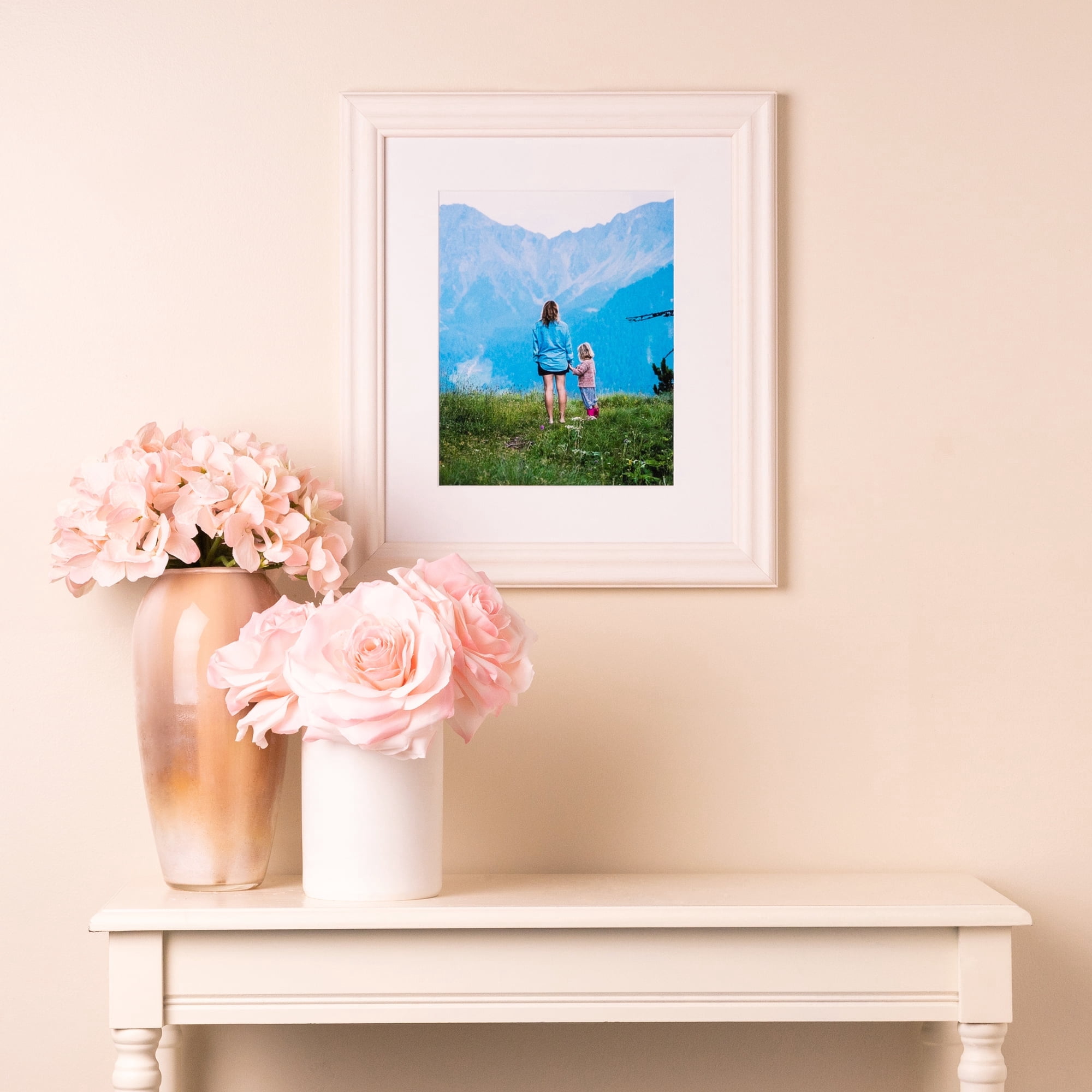 ArtToFrames 18" x 24" White Picture Frame, 18x24 inch White Wood Poster Frame (WOM-4443), 1 Pack