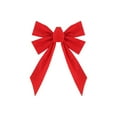 thumbnail image 3 of 10 Pack Red Velvet Christmas Bows, 12.6 Inch Large Fabric Ribbon Bowknot for Wreath Fence, Waterproof Outdoor Holiday Decoration, Garland Tree Hanging Ornament, 3 of 9