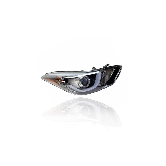 Headlight Assembly - Compatible/Replacement for '14-16 Hyundai Elantra Sedan, 14-14 Elantra Coupe Sport/Limited (Korean-Built) - Halogen With LED Daytime Running Lamp - Right Hand Passenger 921023X450