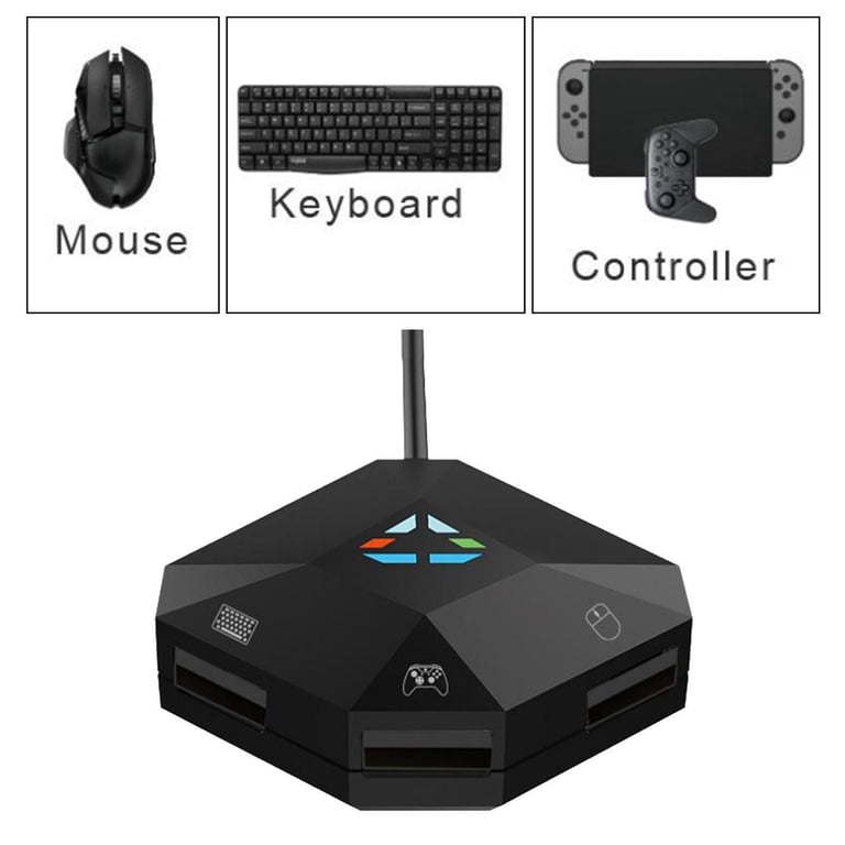 Zxpjkyu Keyboard Mouse Converter Adapter fits for N-Switch, 1 & 3