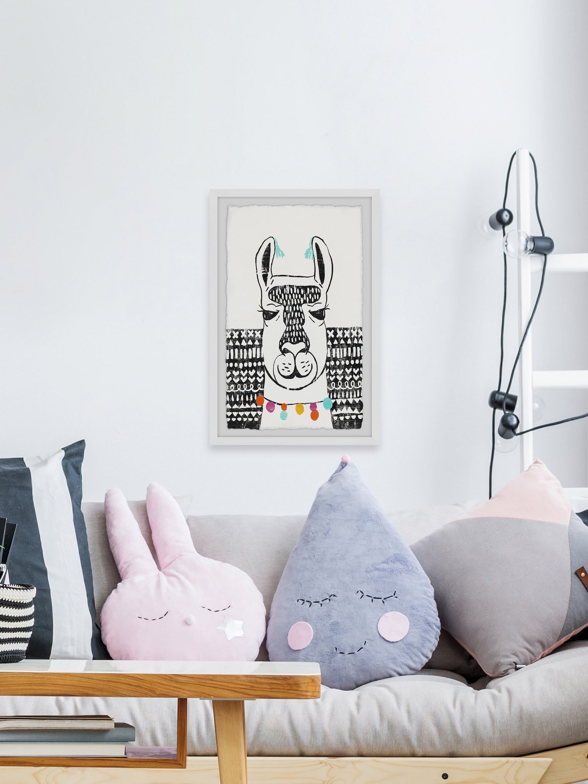 Marmont Hill Llama Necklace Framed Wall Art