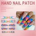 thumbnail image 5 of RAGUPEL 24Pcs Glue on Nails for Women,Rhinestone-Studded Square Press on Nails,Colorful Butterfly Cute Nails,Long Nails for Daily Life,Dating,Party,Taking Pictures,Style2, 5 of 7