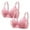 Watermelon Red bras, variant on Womens 2pcs Bras Adjustable Strap Compression Push up Underwire Bra Ladies Elder No Rims Wirefree Lace Bralettes