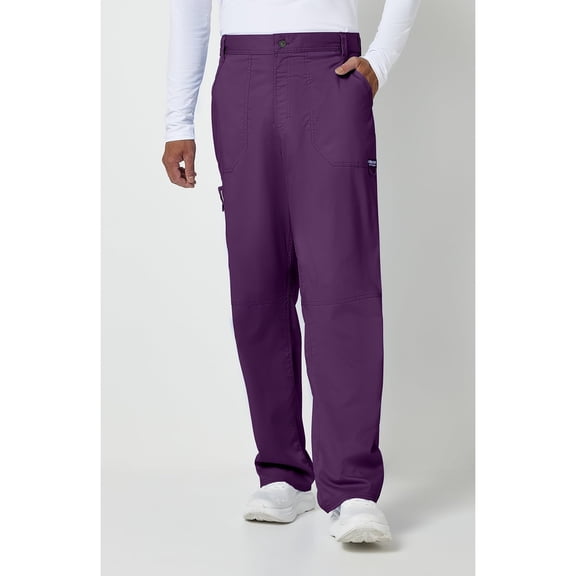 Cherokee Revolution Men Scrubs Pant Fly Front Plus Size WW140 XX-Large Eggplant