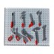 thumbnail image 5 of Juego de 8 herramientas de garaje para coche, escala 1/64, juguetes de simulación para taller de maquetas de arquitectura Rojo, 5 of 9