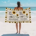 thumbnail image 3 of Beach Towel You Are My Sunshine Sunflower Bath Pool Towels Bees Wood Absorbent Beach Towel Soft Large Quick Dry Lightweight Camping Travel Sports Yoga Gym Swim Towels for Adult 35x70 Inch, 3 of 9