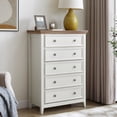 thumbnail image 5 of Beige 5 Drawer Chest with Stable Feet | Reliable Storage for Home Items, 5 of 7