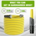 Gardguard Garden Hose 100ft 5/8" Heavy Duty Water Hose, Lightweight Not