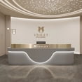 thumbnail image 4 of Cashier Podium Reception Desks Church Pulpit Hospital Hospital Office Reception Desks Study Restaurant Empfangstheke Furniture My Lux Decor Round, 4 of 8