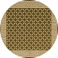 thumbnail image 1 of Ahgly Company Indoor Round Abstract Orange Contemporary Area Rugs, 6' Round, 1 of 1