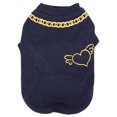 thumbnail image 1 of Chaleco azul para cachorros adorables, talla S, camisa para perro de algodón con estampado floral de primavera, 1 of 8
