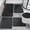 2U - Dark gray, variant on CHAKME Non Slip Machine Washable 5 Piece Bath Rug Set Memory Foam Ultra Absorbent Large 20"x46" & 32"x20" Long 24"x17" Small 18"x16" U Shape Contour 24"x20" Bathroom Mat Rustic Lattice black