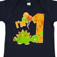 thumbnail image 4 of Inktastic Happy Dinosaur First Birthday-green Boys or Girls Baby Bodysuit, 4 of 5