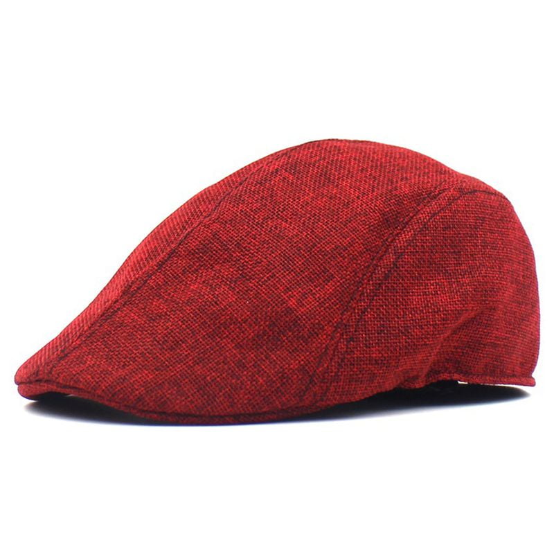 Mens red flat cap Clearance
